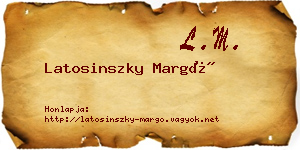 Latosinszky Margó névjegykártya